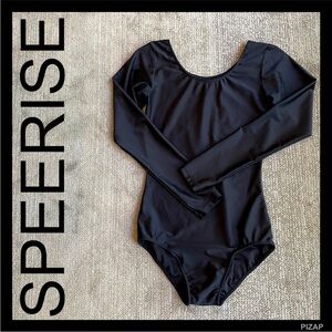 SPEERISE BLACK LEOTARD W/LONGSLEEVES SIZE M